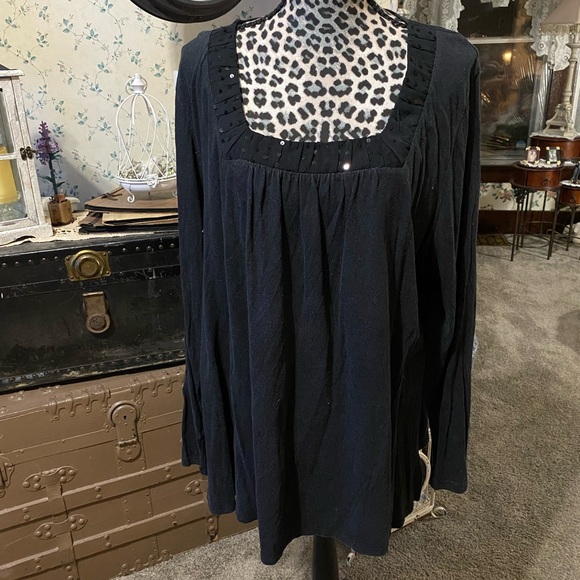 Just My Size Tops - Women’s plus size Just My Size Black Long Sleeve Blouse